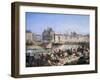 Attack on the Hotel De Ville and Combat on the Pont D'Arcole, July 28, 1830-Amédée Bourgeois-Framed Giclee Print