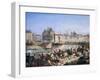 Attack on the Hotel De Ville and Combat on the Pont D'Arcole, July 28, 1830-Amédée Bourgeois-Framed Giclee Print