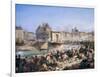 Attack on the Hotel De Ville and Combat on the Pont D'Arcole, July 28, 1830-Amédée Bourgeois-Framed Giclee Print