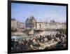 Attack on the Hotel De Ville and Combat on the Pont D'Arcole, July 28, 1830-Amédée Bourgeois-Framed Giclee Print