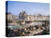 Attack on the Hotel De Ville and Combat on the Pont D'Arcole, July 28, 1830-Amédée Bourgeois-Stretched Canvas