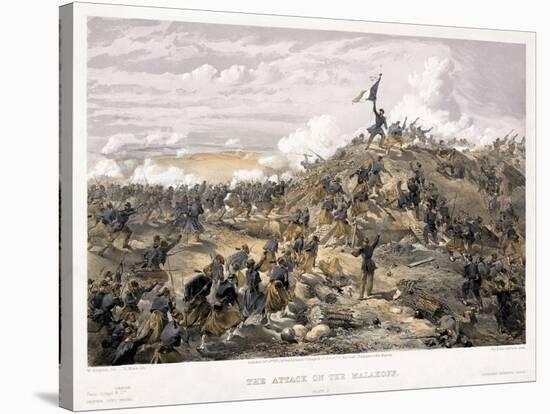 Attack on the Malakoff Redoubt on 7 September 1855, 1855-William Simpson-Stretched Canvas