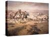 Attack on the Wagon Train, 1904-Charles Marion Russell-Stretched Canvas