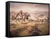 Attack on the Wagon Train, 1904-Charles Marion Russell-Framed Stretched Canvas