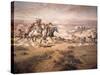 Attack on the Wagon Train, 1904-Charles Marion Russell-Stretched Canvas