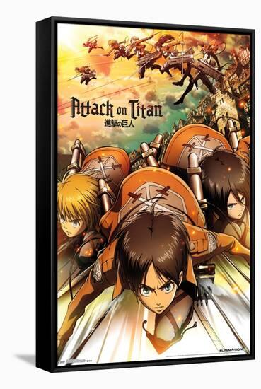 Attack on Titan - Attack-Trends International-Framed Stretched Canvas