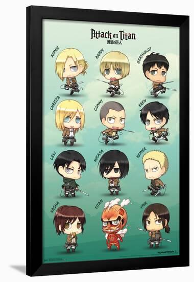 Attack on Titan - Chibi Characters-Trends International-Framed Poster