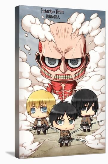 Attack on Titan - Chibi Group-Trends International-Stretched Canvas