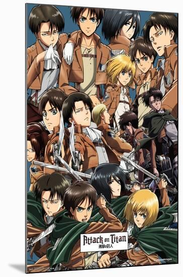 Attack on Titan - Collage-Trends International-Mounted Poster