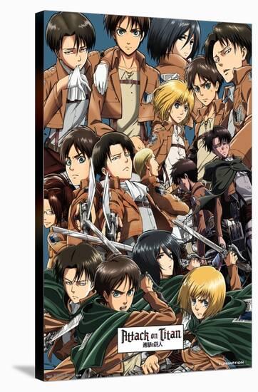 Attack on Titan - Collage-Trends International-Stretched Canvas