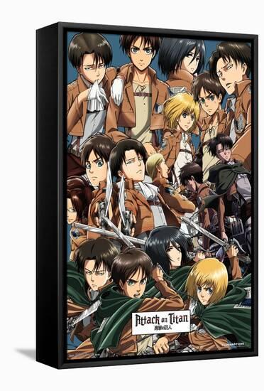 Attack on Titan - Collage-Trends International-Framed Stretched Canvas