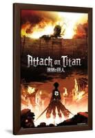 ATTACK ON TITAN - FIRE-null-Framed Poster