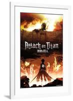 ATTACK ON TITAN - FIRE-null-Framed Poster