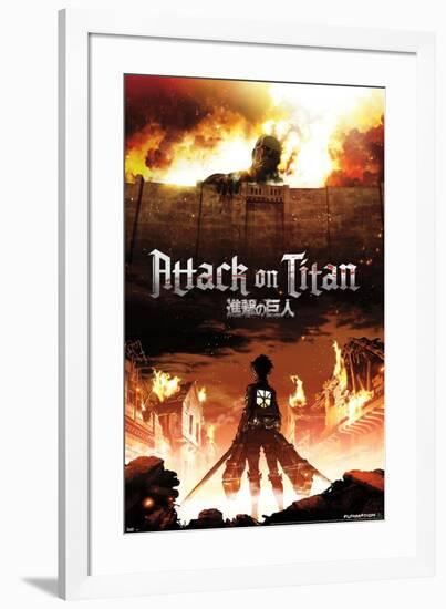 ATTACK ON TITAN - FIRE-null-Framed Poster