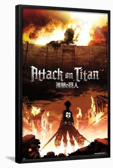 ATTACK ON TITAN - FIRE-null-Framed Poster