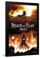 ATTACK ON TITAN - FIRE-null-Framed Poster