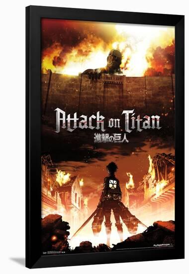 Attack on Titan - Fire-Trends International-Framed Poster