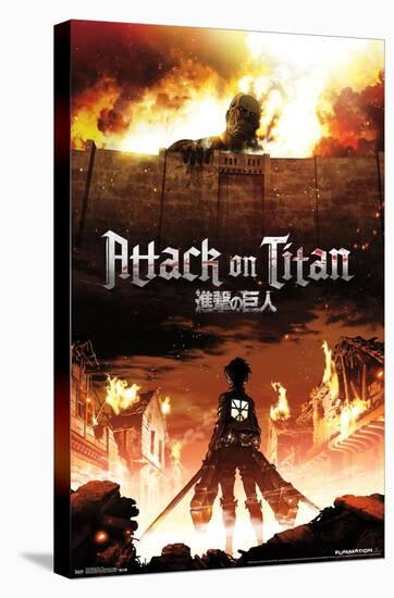 Attack on Titan - Fire-Trends International-Stretched Canvas