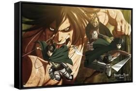 Attack on Titan: Season 2 - Attack Titan-Trends International-Framed Stretched Canvas