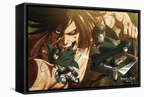 Attack on Titan: Season 2 - Attack Titan-Trends International-Framed Stretched Canvas