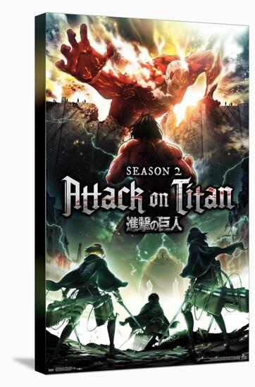 Attack on Titan - Season 2 Teaser One Sheet-Trends International-Stretched Canvas