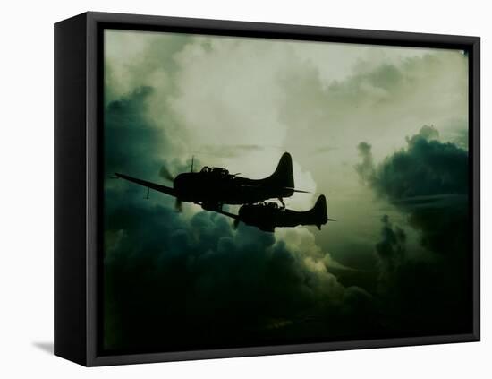 Attack on Wake Island, US Navy-null-Framed Stretched Canvas
