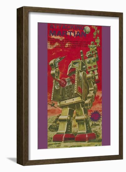 Attacking Martian-null-Framed Art Print