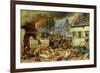 Attacking the Prussians in Plancenoit in the Battle of Waterloo, 1863-Adolf Northern-Framed Giclee Print