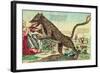 Attacks by the Beast of Gevaudan in 1764-null-Framed Giclee Print