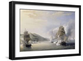 Attaque d'Alger par la mer, flotte française commandée par l'amiral Duperré, le 3 juillet 1830-Antoine Léon Morel-Fatio-Framed Giclee Print