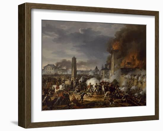 Attaque et prise de la ville de Ratisbonne par le maréchal Lannes le 23 avril 1809-Charles Thevenin-Framed Giclee Print