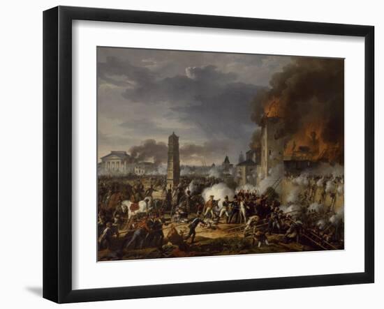 Attaque et prise de la ville de Ratisbonne par le maréchal Lannes le 23 avril 1809-Charles Thevenin-Framed Giclee Print