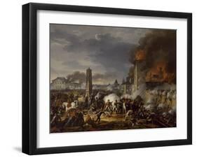 Attaque et prise de la ville de Ratisbonne par le maréchal Lannes le 23 avril 1809-Charles Thevenin-Framed Giclee Print