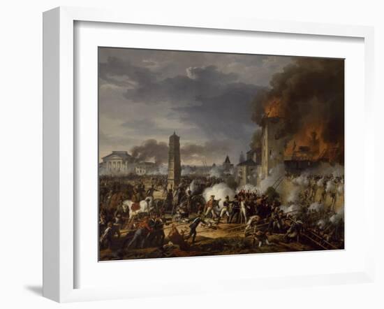 Attaque et prise de la ville de Ratisbonne par le maréchal Lannes le 23 avril 1809-Charles Thevenin-Framed Giclee Print