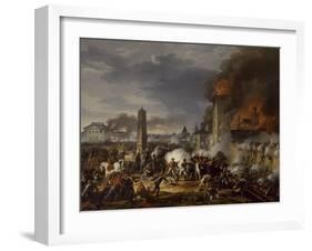 Attaque et prise de la ville de Ratisbonne par le maréchal Lannes le 23 avril 1809-Charles Thevenin-Framed Giclee Print