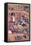 Attempt on the Life of Akbar the Great at Delhi, 1564-Science Source-Framed Stretched Canvas