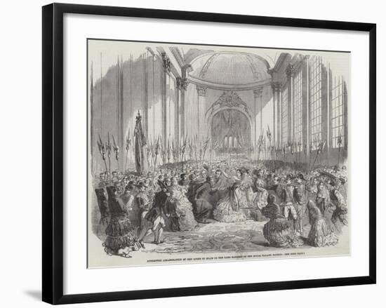 Attempted Assassination of the Queen of Spain in the Long Gallery of the Royal Palace, Madrid-null-Framed Giclee Print
