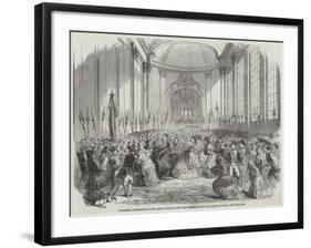 Attempted Assassination of the Queen of Spain in the Long Gallery of the Royal Palace, Madrid-null-Framed Giclee Print