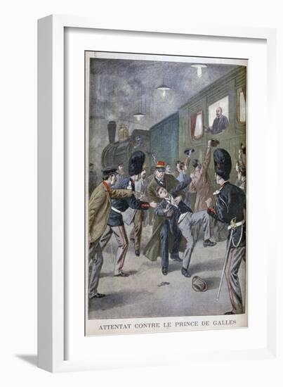 Attempted Attack on Edward, Prince of Wales in Brussels, 1900-null-Framed Giclee Print