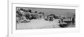 Attempts to Dig out the Simplon Orient Express Snowbound 80 Km from Constantinople-null-Framed Photographic Print