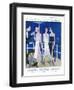 Attempts to Lengthen Hemlines Include Handkerchief Hems and a Long Side Panel of Chiffon Flounces-G. Sacy-Framed Art Print