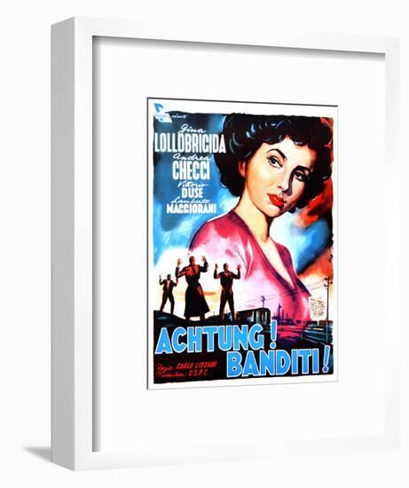 Attention! Bandits!, (AKA Achtung! Banditi!), Italian Poster Art, 1951-null-Framed Art Print