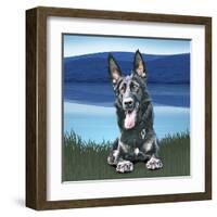 Attention Sheppard-Kim Curinga-Framed Art Print