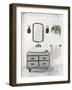 Attic Bathroom I Light Crop-Silvia Vassileva-Framed Art Print