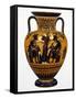 Attic Black-Figure Neck Amphora with Achilles and Ajax Gaming before Athena-null-Framed Stretched Canvas