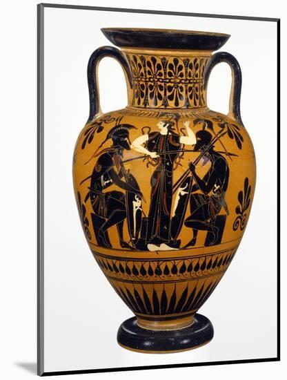 Attic Black-Figure Neck Amphora with Achilles and Ajax Gaming before Athena-null-Mounted Photographic Print