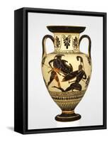 Attic Black-Figure Neck Amphora with Two Warriors Battling-null-Framed Stretched Canvas