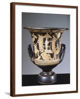 Attic Chalice Krater Depicting Iphigenia and Satyrs, 380 BC-null-Framed Giclee Print