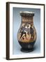 Attic Jar Depicting Orgy or Dionysiac Scene, Black-Figure Pottery from Paestum, Campania, Italy-null-Framed Giclee Print