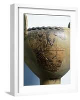 Attic Krater Fragment, Geometric-Style Pottery from Piraeus, Greece-null-Framed Giclee Print